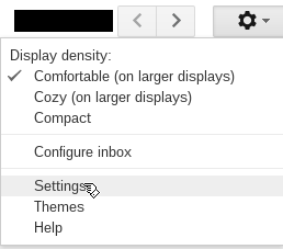Gmail Settings Option